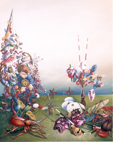 Peinture intitulée "Richard Löwenherz" par Picturewall, Œuvre d'art originale, Huile