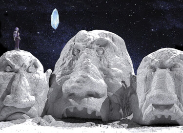 Digitale Kunst mit dem Titel "Crystal gazing" von Peter Wingham, Original-Kunstwerk, Digitale Malerei