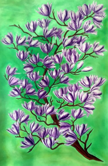 Spring awakening No 7 Malerei mit dem Titel "Spring awakening No…" von Peter Bildge, Original-Kunstwerk, Pastell