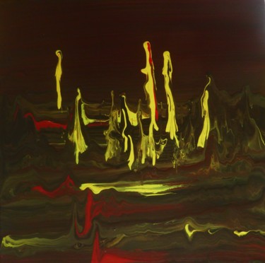 Malerei mit dem Titel "ON ANOTHER PLANET" von M A C H A J D I K, Original-Kunstwerk, Acryl