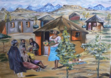 Installation titled "literacy in lesotho" by Peter Maphatsoe, Original Artwork
