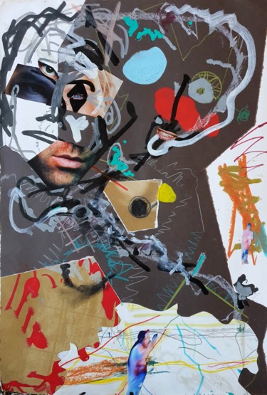 Collages intitulée "Untitled" par Peter Stringer, Œuvre d'art originale, Marqueur