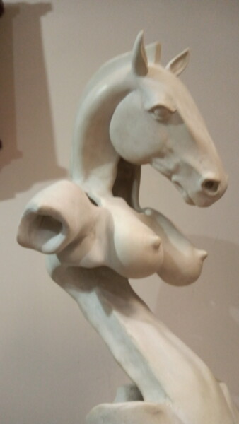 Sculpture intitulée "Zegua, en Espacio I…" par José Antonio Palos Cardenas, Œuvre d'art originale, Pâte polymère