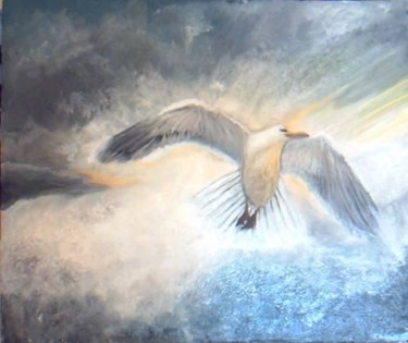 Peinture intitulée "INGRID'S FREE FLIGHT" par Les Petits Pinceaux De Norah Joy, Œuvre d'art originale