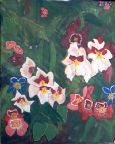 Peinture intitulée "CHRISTIAN'S JUNGLE…" par Les Petits Pinceaux De Norah Joy, Œuvre d'art originale