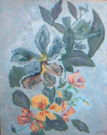 Peinture intitulée "MARINA FLEURS" par Les Petits Pinceaux De Norah Joy, Œuvre d'art originale