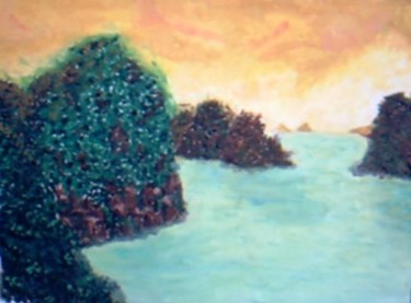 Peinture intitulée "MATHIAS SEASCAPE" par Les Petits Pinceaux De Norah Joy, Œuvre d'art originale