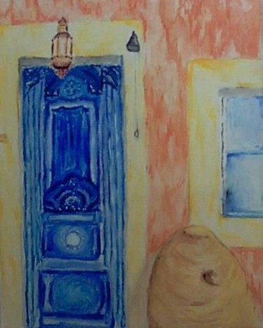 Peinture intitulée "Blue Door" par Les Petits Pinceaux De Norah Joy, Œuvre d'art originale