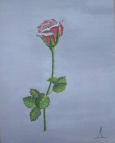 Peinture intitulée "La Rose" par Les Petits Pinceaux De Norah Joy, Œuvre d'art originale