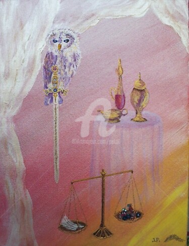 Peinture intitulée "Le gardien" par Jhp Creations - Joelle Hagoulon-Petot, Œuvre d'art originale