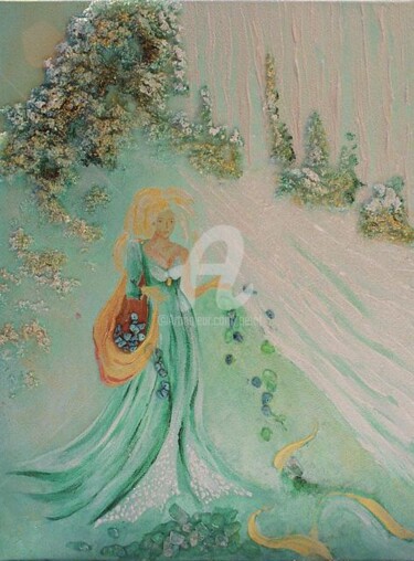Peinture intitulée "La rivière de turqu…" par Jhp Creations - Joelle Hagoulon-Petot, Œuvre d'art originale
