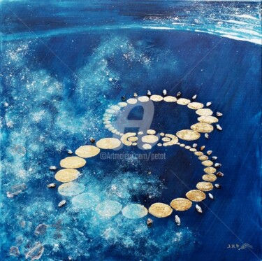 Peinture intitulée "Série Crop circle :…" par Jhp Creations - Joelle Hagoulon-Petot, Œuvre d'art originale, Acrylique