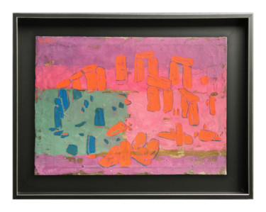 Painting titled "Stonehenge, oil, ca…" by Peter Antyp, Original Artwork, Oil Mounted on Wood Stretcher frame