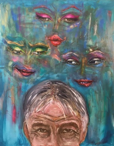 Malerei mit dem Titel "My devils" von Irina Petrova, Original-Kunstwerk, Öl