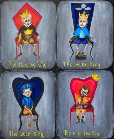 Pintura intitulada "Let's play kings" por Irina Petrova, Obras de arte originais, Óleo