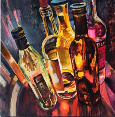 Pintura intitulada "Wine" por Petr Ldin, Obras de arte originais, Óleo