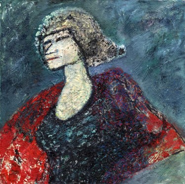 Pintura intitulada "Actress" por Petr Ldin, Obras de arte originais, Óleo