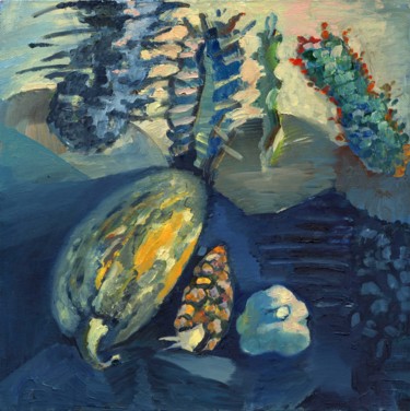 Malerei mit dem Titel "The Cactuses" von Petr Ldin, Original-Kunstwerk, Öl