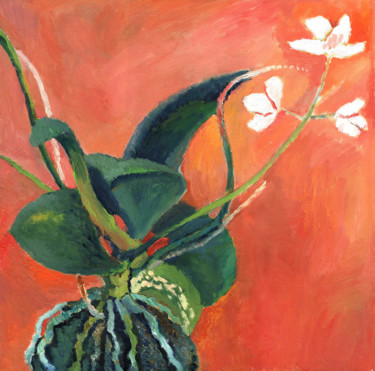 Malerei mit dem Titel "Orchid" von Petr Ldin, Original-Kunstwerk, Öl