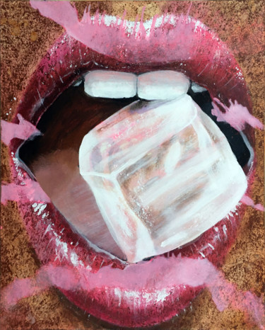 Painting titled "Honey ice" by Petr Ldin, Original Artwork, Acrylic