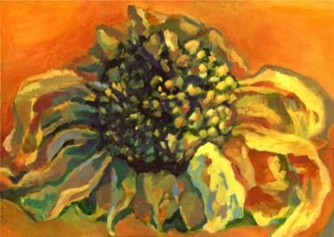 Painting titled "SUNFLOWER" by Petr Ldin, Original Artwork, Oil
