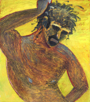 Malerei mit dem Titel "The warrior" von Petr Ldin, Original-Kunstwerk, Öl