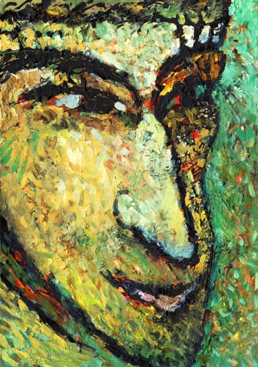Malerei mit dem Titel "Head" von Petr Ldin, Original-Kunstwerk, Öl