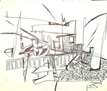 Dessin intitulée "Im Urlaub" par Petra Hüther, Œuvre d'art originale, Crayon