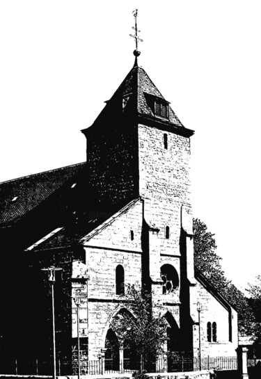 Digitale Kunst mit dem Titel "Klosterkirche Enken…" von Petra Hüther, Original-Kunstwerk, Andere