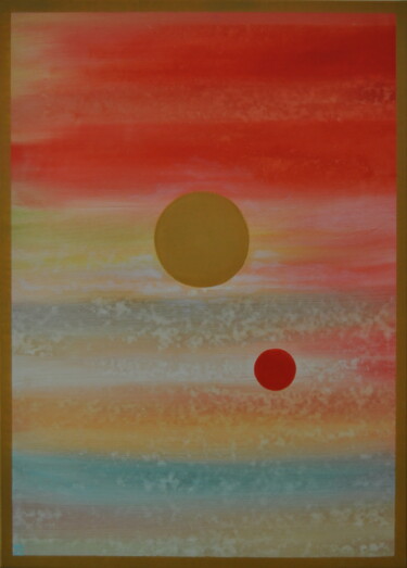 Painting titled "Harmony" by Petra Jacenkova, Original Artwork, Oil Mounted on Wood Stretcher frame