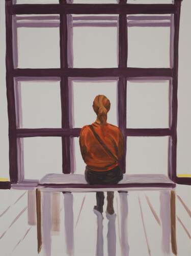 Peinture intitulée "Zeitfenster" par Petra Kolberg, Œuvre d'art originale, Huile