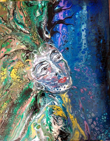 Painting titled "Radiant(Mother Natu…" by Petra Kondov, Original Artwork, Acrylic