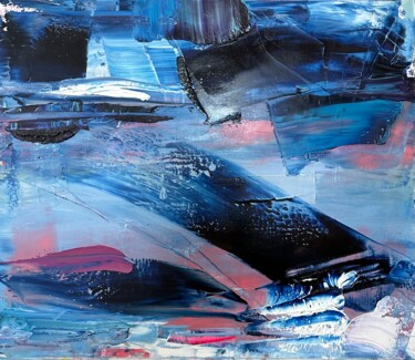 "The cold river" başlıklı Tablo Petra Marian tarafından, Orijinal sanat, Petrol Ahşap Sedye çerçevesi üzerine monte edilmiş