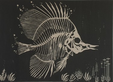 Painting titled "Fish" by Petra Nikita Pavlovičová, Original Artwork, Ink