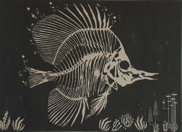 「Fish」というタイトルの絵画 Petra Nikita Pavlovičováによって, オリジナルのアートワーク, インク