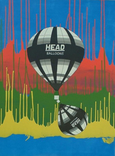 Painting titled "Head poz." by Petra Farac, Original Artwork