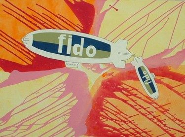 Painting titled "Fido" by Petra Farac, Original Artwork