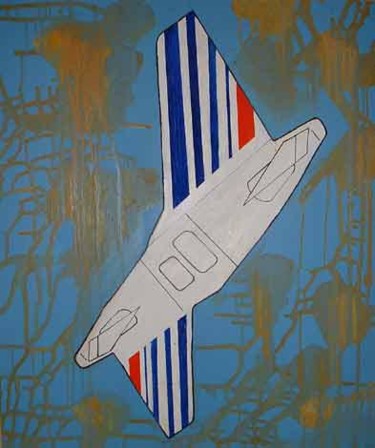 Peinture intitulée "Air France" par Petra Farac, Œuvre d'art originale