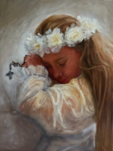 Painting titled "Hope" by Petra Gruiters, Original Artwork, Oil
