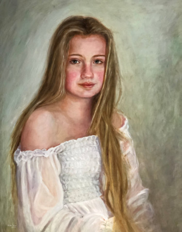 Painting titled "Muse" by Petra Gruiters, Original Artwork, Oil