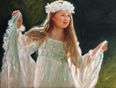 Картина под названием "Joy" - Petra Gruiters, Подлинное произведение искусства, Масло