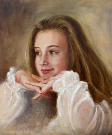 Картина под названием "Dreaming" - Petra Gruiters, Подлинное произведение искусства, Масло