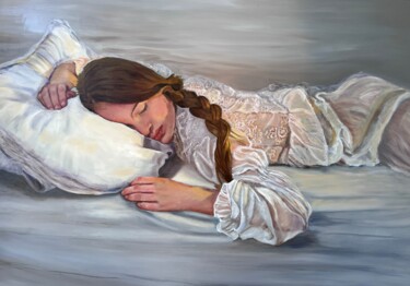 Painting titled "Sunday morning" by Petra Gruiters, Original Artwork, Oil