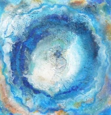 Painting titled ""ACQUAMADRE" 2011" by Petra Probst, Original Artwork, Oil