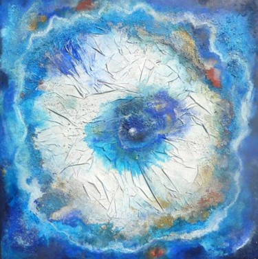 Painting titled ""WATERFLOWER_la sor…" by Petra Probst, Original Artwork, Oil