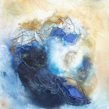 Painting titled ""WILD SEA", 2011" by Petra Probst, Original Artwork, Oil