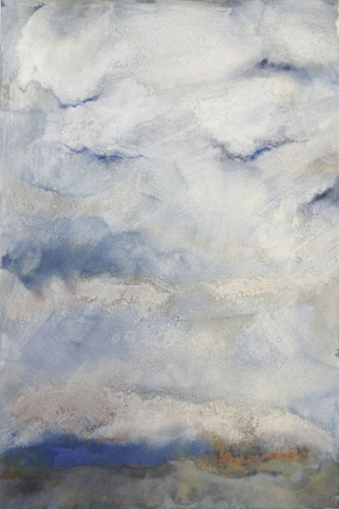 Pittura intitolato ""il deserto bianco"…" da Petra Probst, Opera d'arte originale, Olio
