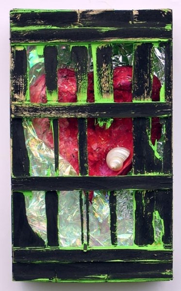 Peinture intitulée "Coeur prisonnier" par Petra Schubert Lechner, Œuvre d'art originale, Huile