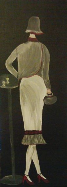 Painting titled "Madame Celine" by Petra Wohlwerth, Original Artwork