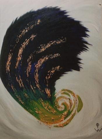 Painting titled "Feather" by Petra Wohlwerth, Original Artwork
